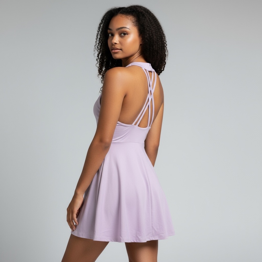 Chic Lavender Strappy Tennis/Golf Dress